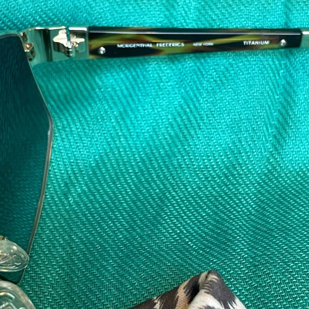 MORGENTHAL FREDERICS Supernova 539 Aviators Titanium Gold Tortoise Shell NEW